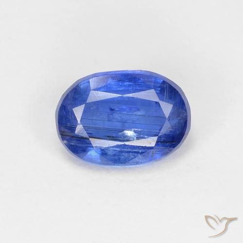 1.21ct 자연스러운 진한 파랑 카이아나이트, 타원형, SI