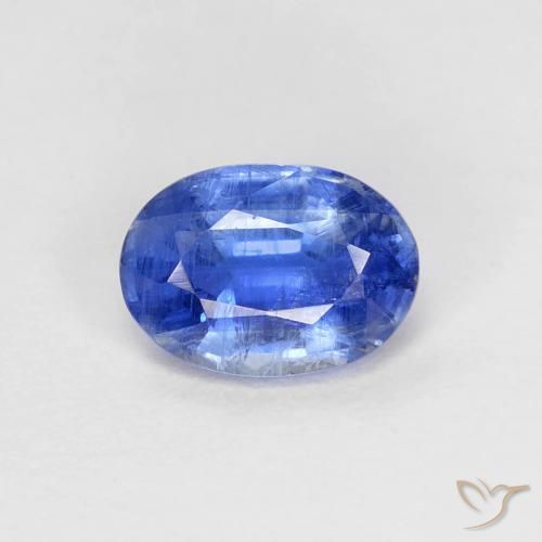 1.01ct 자연스러운 딥 애저 블루 카이아나이트, 타원형, SI