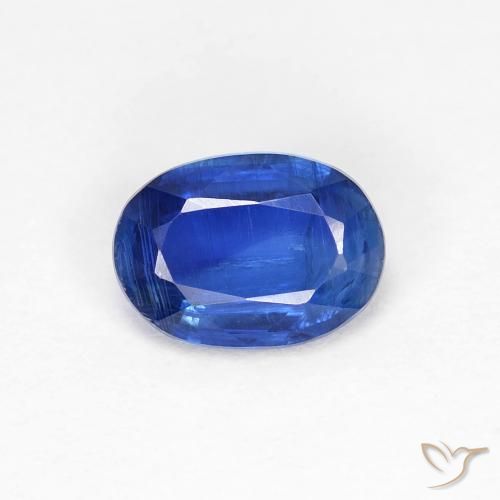 1.00ct 자연스러운 진한 파란색 카이아나이트, 타원형, VS-SI