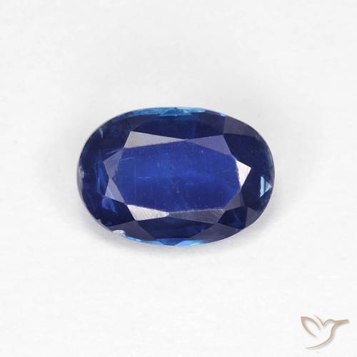 0.99ct 자연스러운 강렬한 네이비 블루 카이아나이트, 타원형, VS