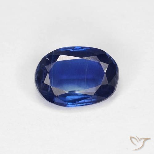 0.98ct 자연스러운 진한 파랑 카이아나이트, 타원형, VS