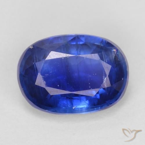 1.15ct 자연스러운 강렬한 네이비 블루 카이아나이트, 타원형, SI