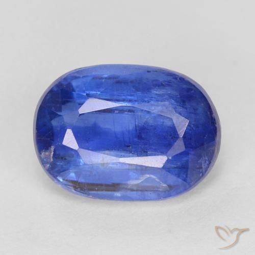 1.13ct 자연스러운 진한 파란색 카이아나이트, 타원형, SI