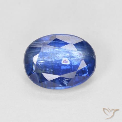 1.67ct 자연스러운 진한 파란색 카이아나이트, 타원형, SI