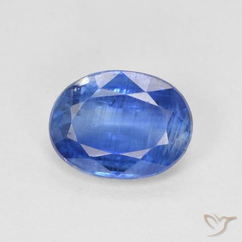 1.55ct 자연스러운 진한 파랑 카이아나이트, 타원형, SI