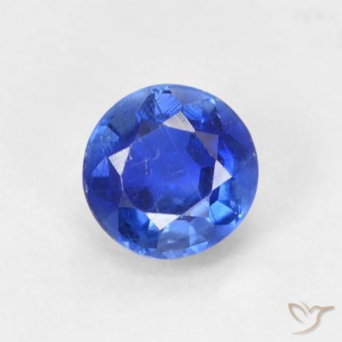 0.80ct 자연스러운 네이비 블루 카이아나이트, 둥근, VS