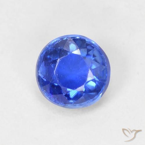 0.73ct 자연스러운 진한 파란색 카이아나이트, 둥근, VS-SI