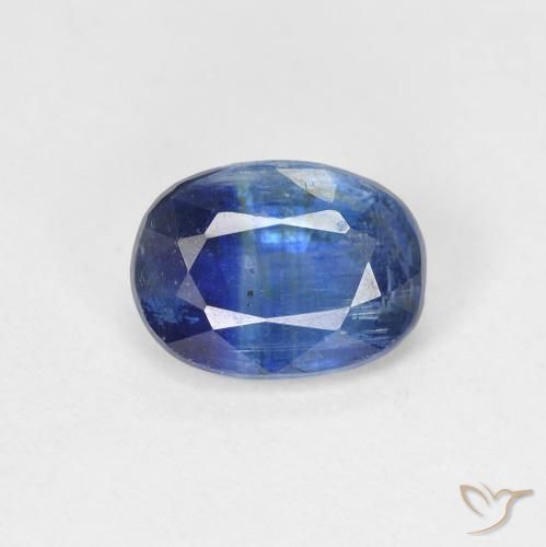 1.63ct 자연스러운 진한 파랑 카이아나이트, 타원형, SI