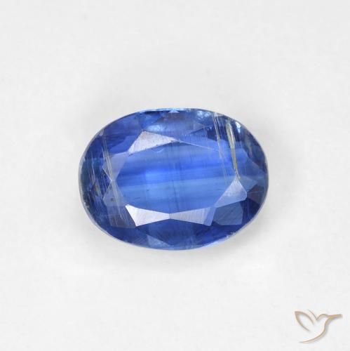 1.65ct 자연스러운 밝은 파란색 카이아나이트, 타원형, SI