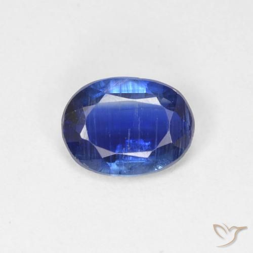1.36ct 자연스러운 진한 파랑 카이아나이트, 타원형, SI