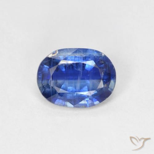 1.57ct 자연스러운 네이비 블루 카이아나이트, 타원형, SI