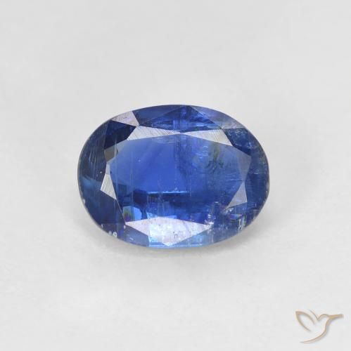 1.68ct 자연스러운 진한 파란색 카이아나이트, 타원형, SI