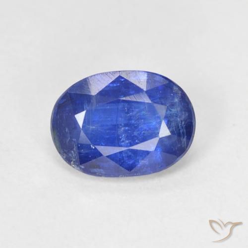 1.48ct 자연스러운 진한 파란색 카이아나이트, 타원형, SI