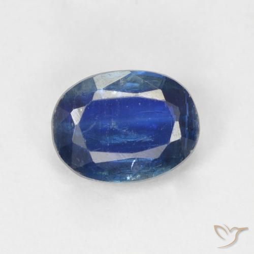 1.57ct 자연스러운 네이비 블루 카이아나이트, 타원형, SI