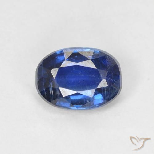 1.14ct 자연스러운 진한 파란색 카이아나이트, 타원형, SI