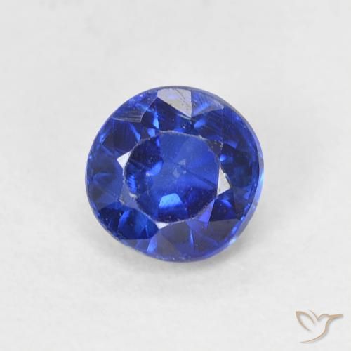 0.64ct 자연스러운 진한 파란색 카이아나이트, 둥근, VS-SI