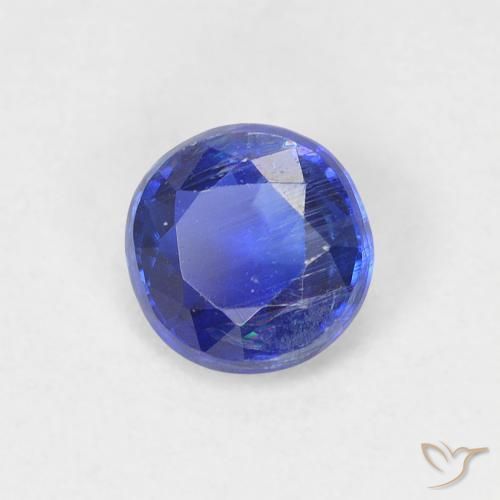 0.64ct 자연스러운 진한 파란색 카이아나이트, 둥근, VS-SI