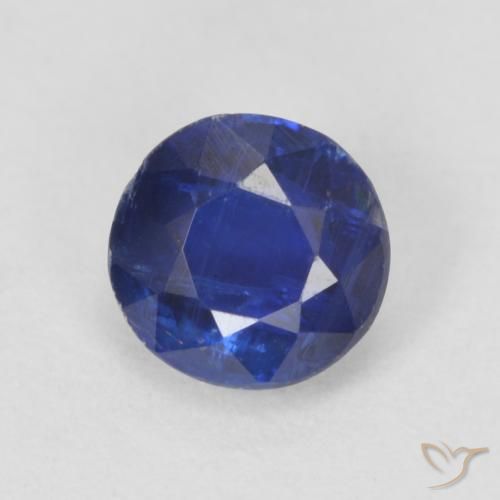 0.78ct 자연스러운 진한 파랑 카이아나이트, 둥근, VS