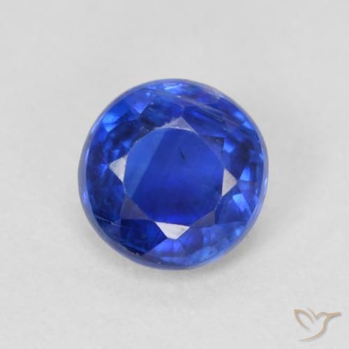 0.70ct 자연스러운 진한 파란색 카이아나이트, 둥근, VS-SI
