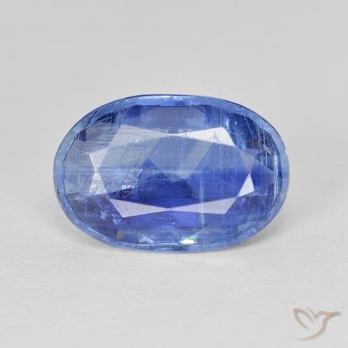 4.80ct 자연스러운 미디엄 다크 블루 카이아나이트, 타원형, SI