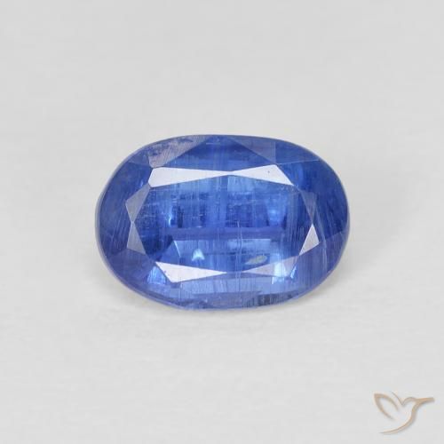 1.00ct 자연스러운 미디엄 다크 블루 카이아나이트, 타원형, SI