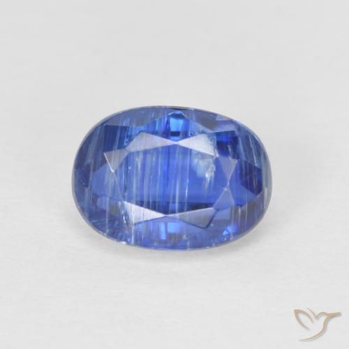 1.36ct 자연스러운 진한 파란색 카이아나이트, 타원형, SI