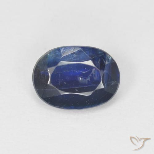 0.96ct 자연스러운 진한 파랑 카이아나이트, 타원형, SI