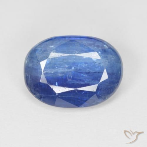 4.25ct 자연스러운 네이비 블루 카이아나이트, 타원형, SI