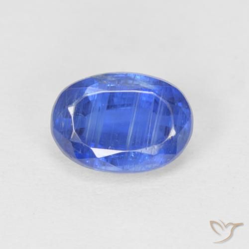 1.23ct 자연스러운 진한 파랑 카이아나이트, 타원형, SI