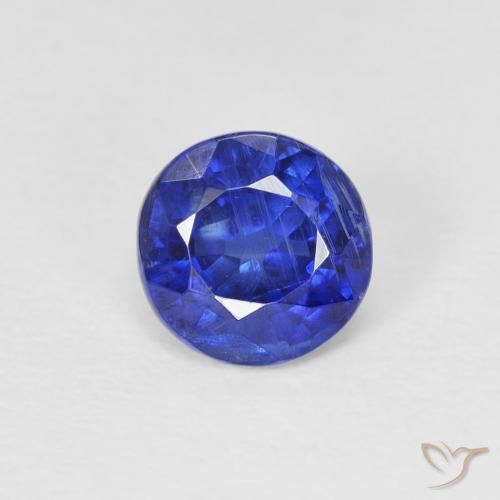 1.03ct 자연스러운 진한 파란색 카이아나이트, 둥근, SI