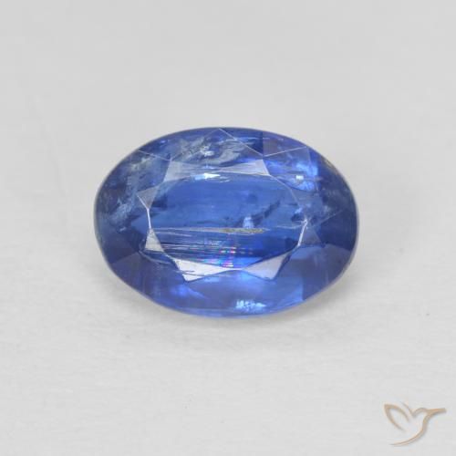 1.01ct 자연스러운 네이비 블루 카이아나이트, 타원형, SI