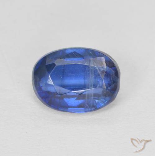 1.07ct 자연스러운 네이비 블루 카이아나이트, 타원형, SI