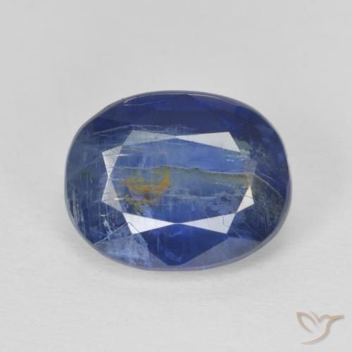 3.39ct 자연스러운 네이비 블루 카이아나이트, 타원형, SI