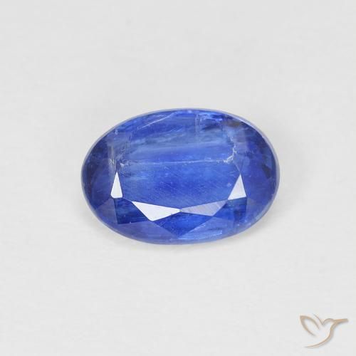 0.92ct 자연스러운 진한 파랑 카이아나이트, 타원형, SI