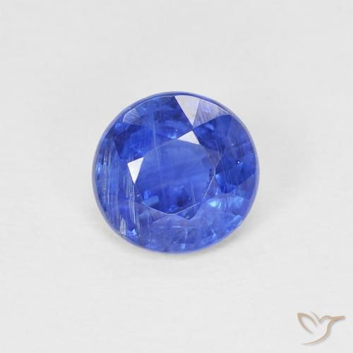 1.00ct 자연스러운 진한 파란색 카이아나이트, 둥근, SI