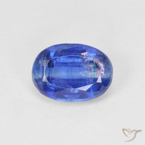 1.21ct 자연스러운 진한 파란색 카이아나이트, 타원형, SI