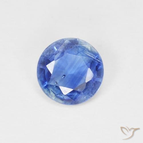 0.85ct 자연스러운 미디엄 다크 블루 카이아나이트, 둥근, SI