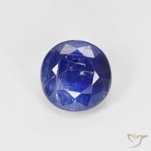 1.29ct 자연스러운 강렬한 네이비 블루 카이아나이트, 둥근, SI
