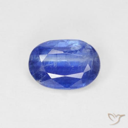 1.05ct 자연스러운 진한 파란색 카이아나이트, 타원형, SI