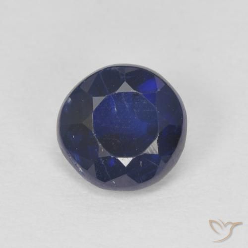 1.03ct 자연스러운 진한 파란색 카이아나이트, 둥근, SI