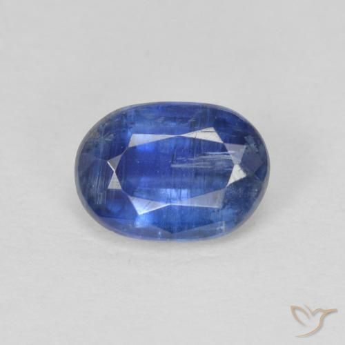 1.04ct 자연스러운 진한 파란색 카이아나이트, 타원형, SI