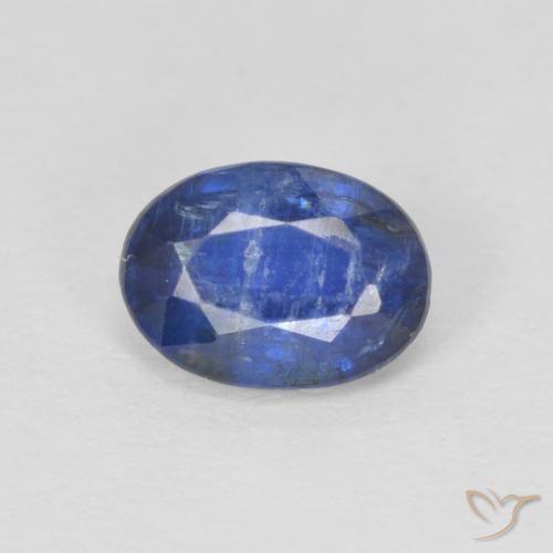 1.02ct 자연스러운 진한 파란색 카이아나이트, 타원형, SI