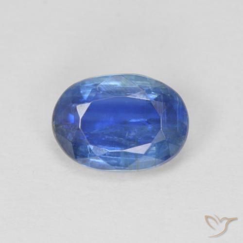 1.01ct 자연스러운 진한 파란색 카이아나이트, 타원형, SI