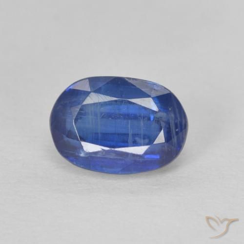 1.25ct 자연스러운 진한 파랑 카이아나이트, 타원형, SI