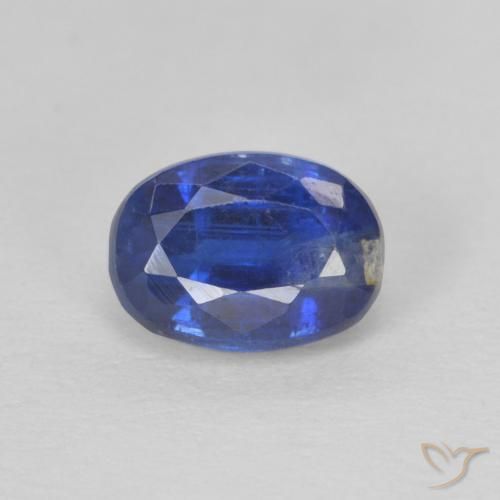 1.30ct 자연스러운 진한 파랑 카이아나이트, 타원형, SI
