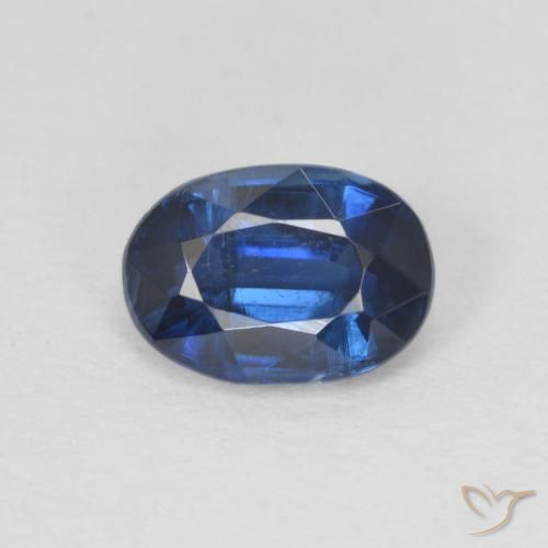 1.02ct 자연스러운 진한 파란색 카이아나이트, 타원형, SI