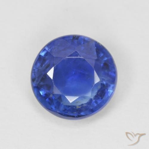 0.99ct 자연스러운 진한 파란색 카이아나이트, 둥근, SI