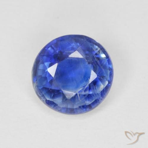 0.85ct 자연스러운 진한 파랑 카이아나이트, 둥근, SI