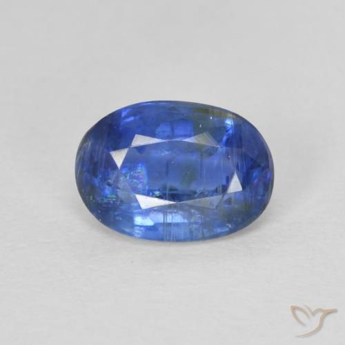 1.07ct 자연스러운 진한 파랑 카이아나이트, 타원형, SI