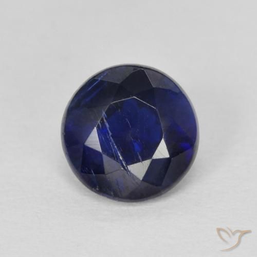0.97ct 자연스러운 진한 파랑 카이아나이트, 둥근, SI